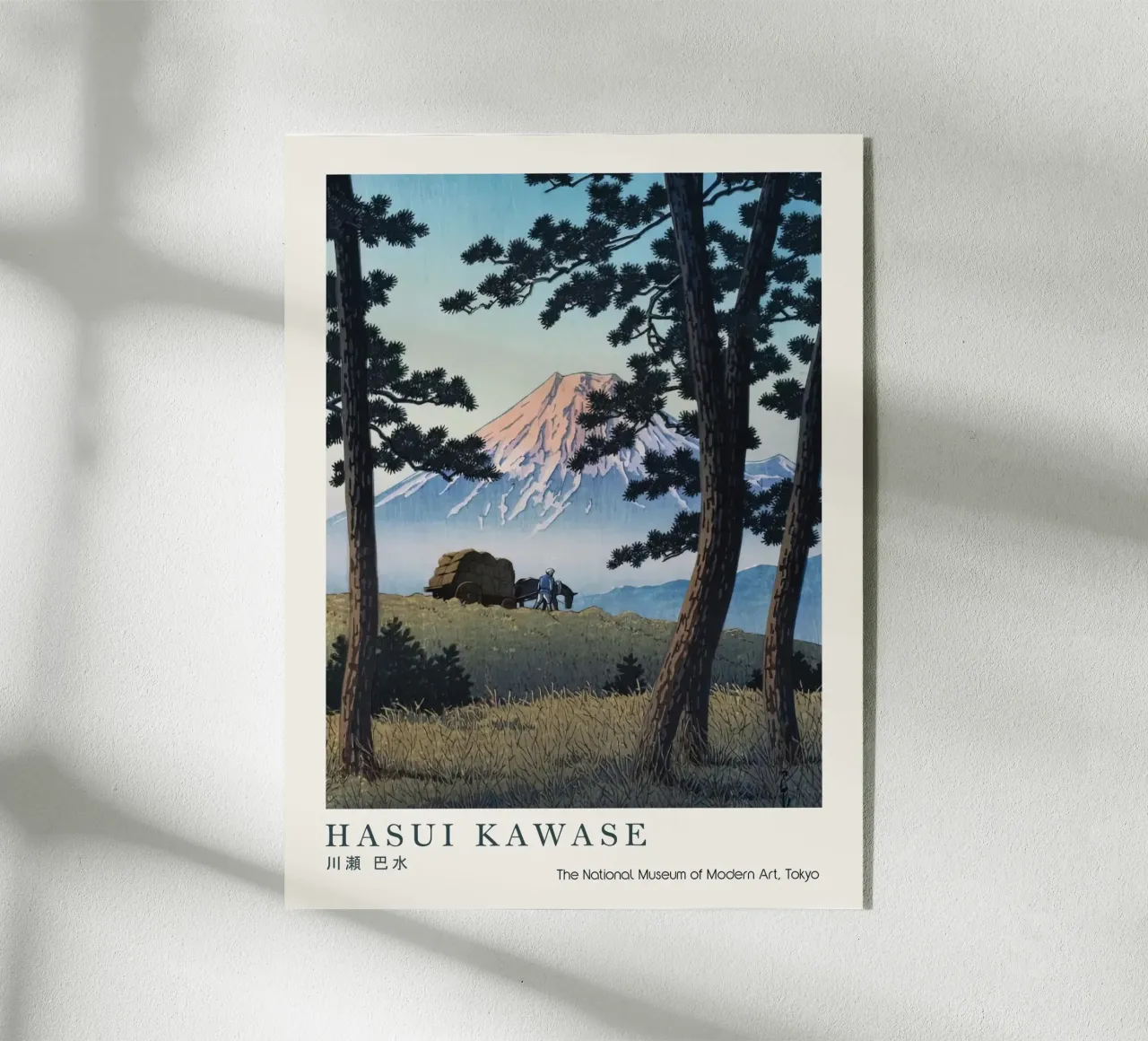 Hasui Kawase Monte Fuji, xilografía japonesa metacrilato de Bakara