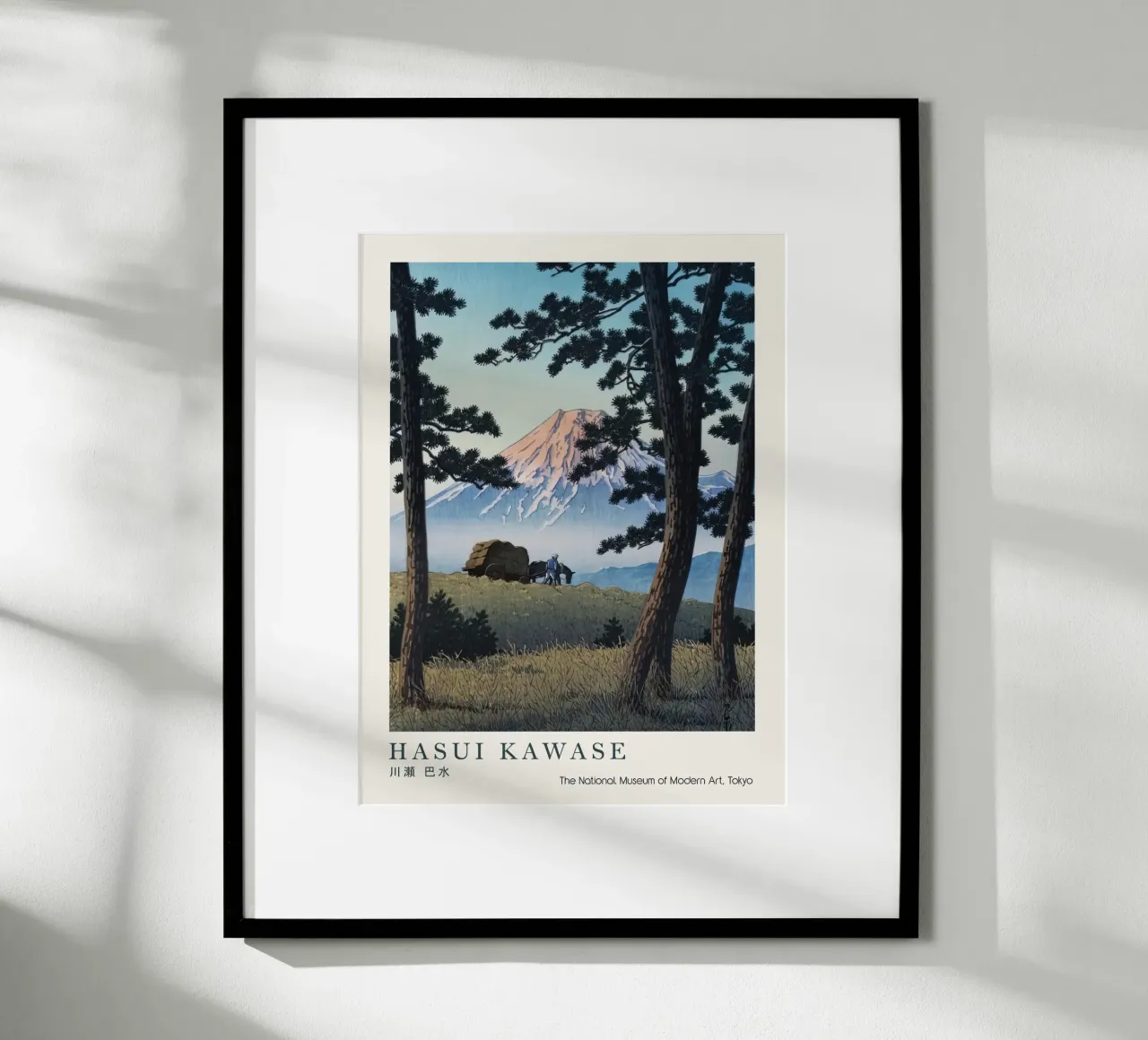 Hasui Kawase Monte Fuji, xilografía japonesa hahnemühle de Bakara