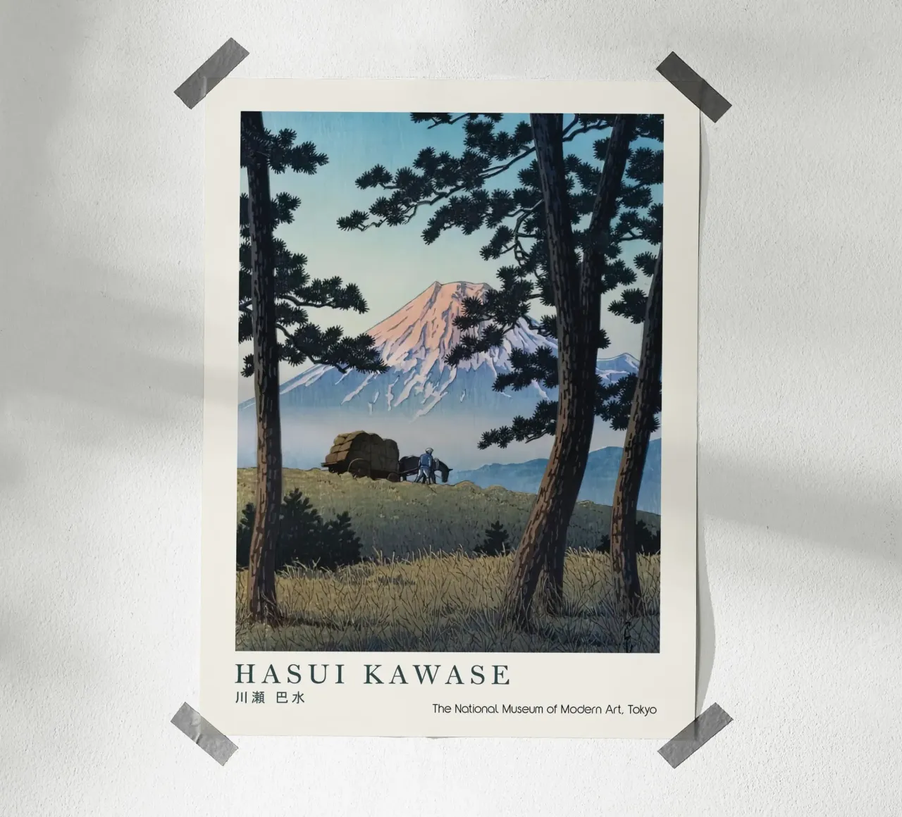 Hasui Kawase Monte Fuji, xilografía japonesa hahnemühle de Bakara