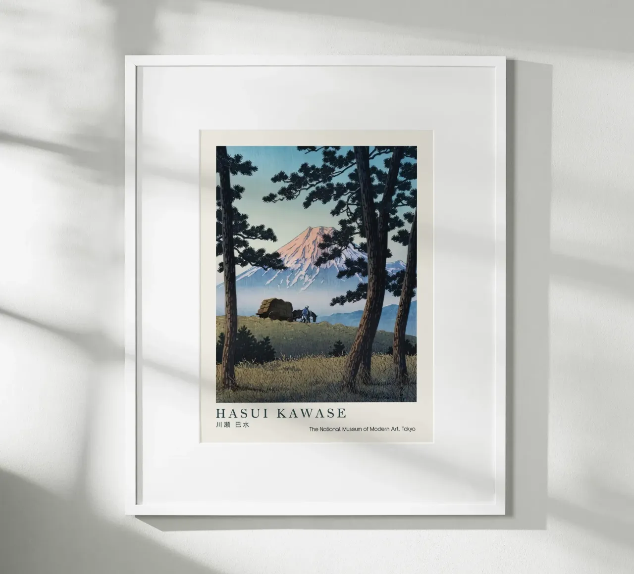 Hasui Kawase Monte Fuji, xilografía japonesa hahnemühle de Bakara