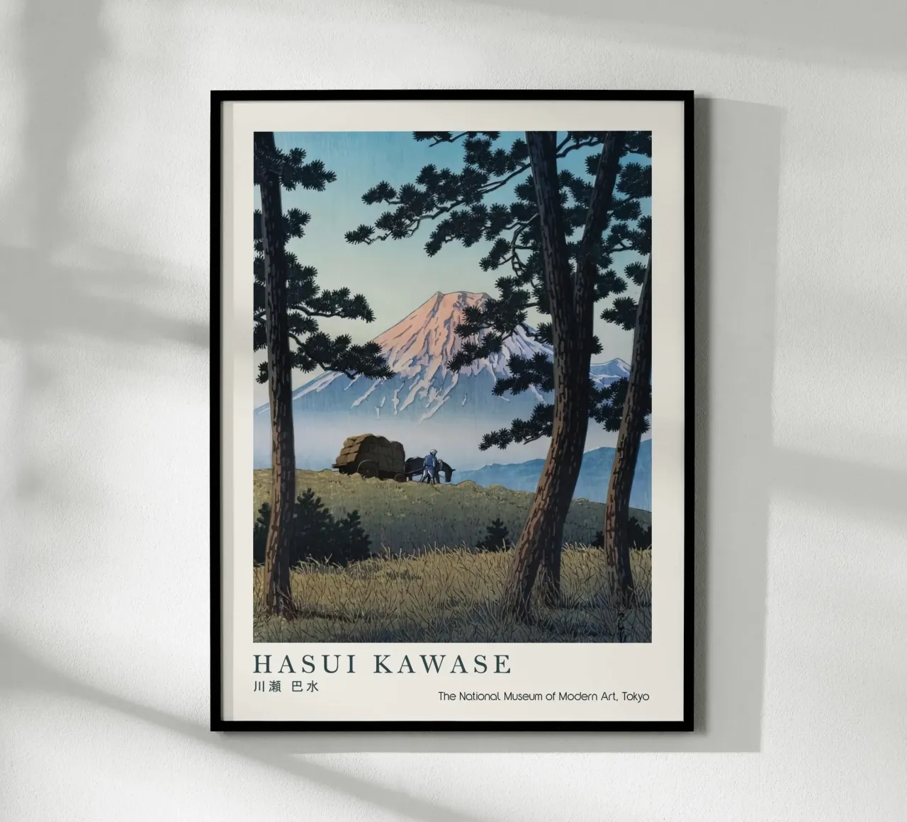 Hasui Kawase Monte Fuji, xilografía japonesa hahnemühle de Bakara