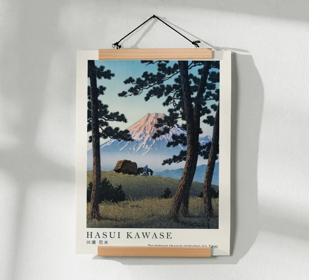 Hasui Kawase Monte Fuji, xilografía japonesa hahnemühle de Bakara