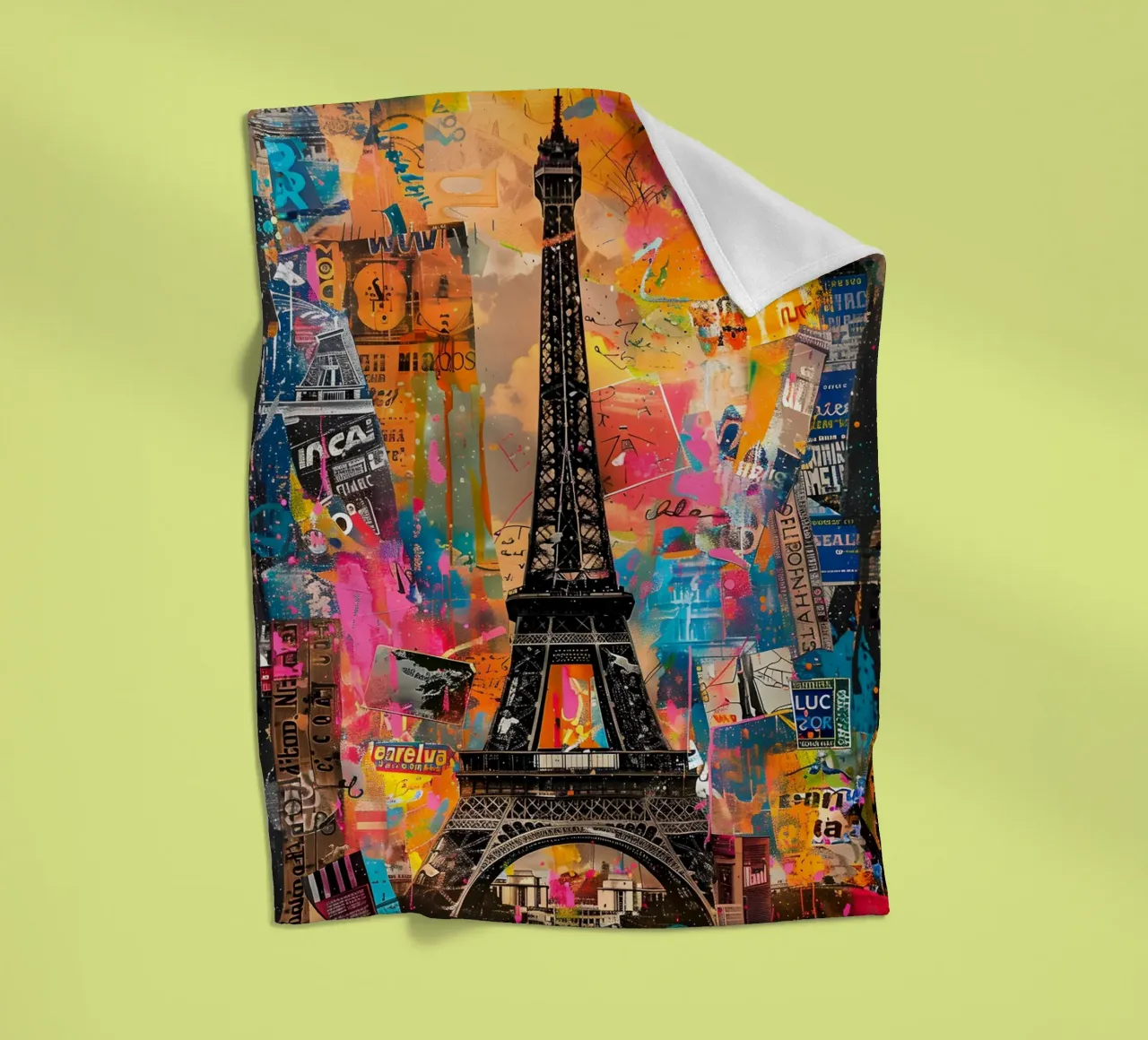 Impressioni di Parigi coperta in pile da M-Ulrich-Digital Art