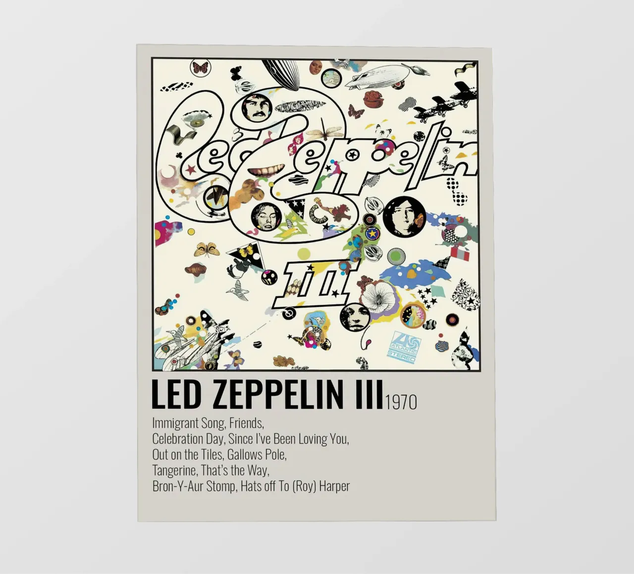 Led Zeppelin III telo in pvc da Raptor Metafora