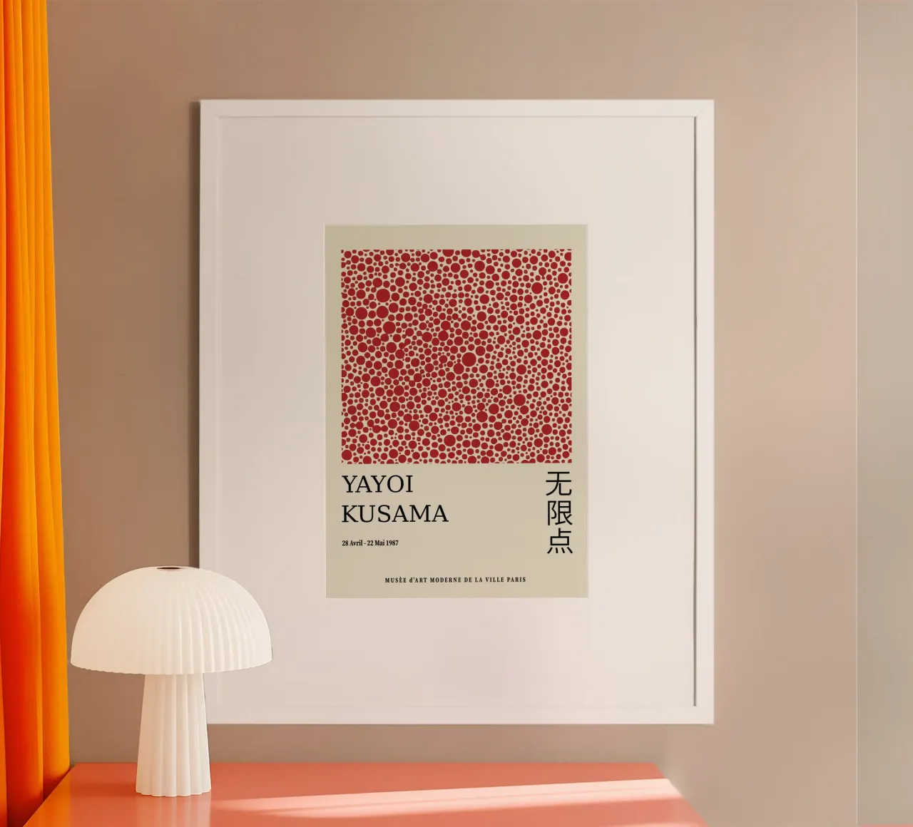 Yayoi Kusama Red Dots, Infinity Net Art Print hahnemühle by Bakara