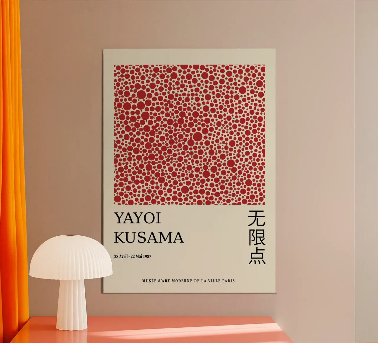 Yayoi Kusama Red Dots, Infinity Net Art Print hahnemühle by Bakara