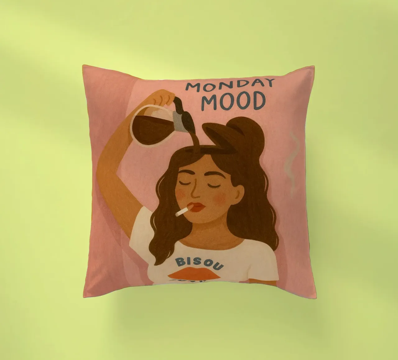 Monday Mood cuscino da PurePeachStudio