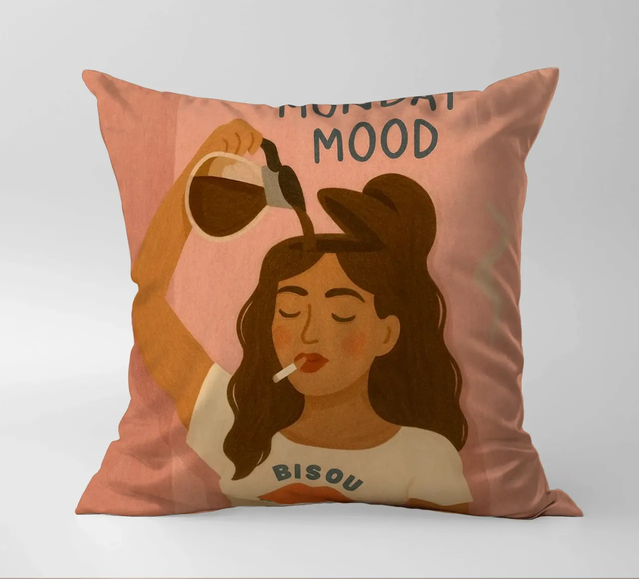 Monday Mood cuscino da PurePeachStudio