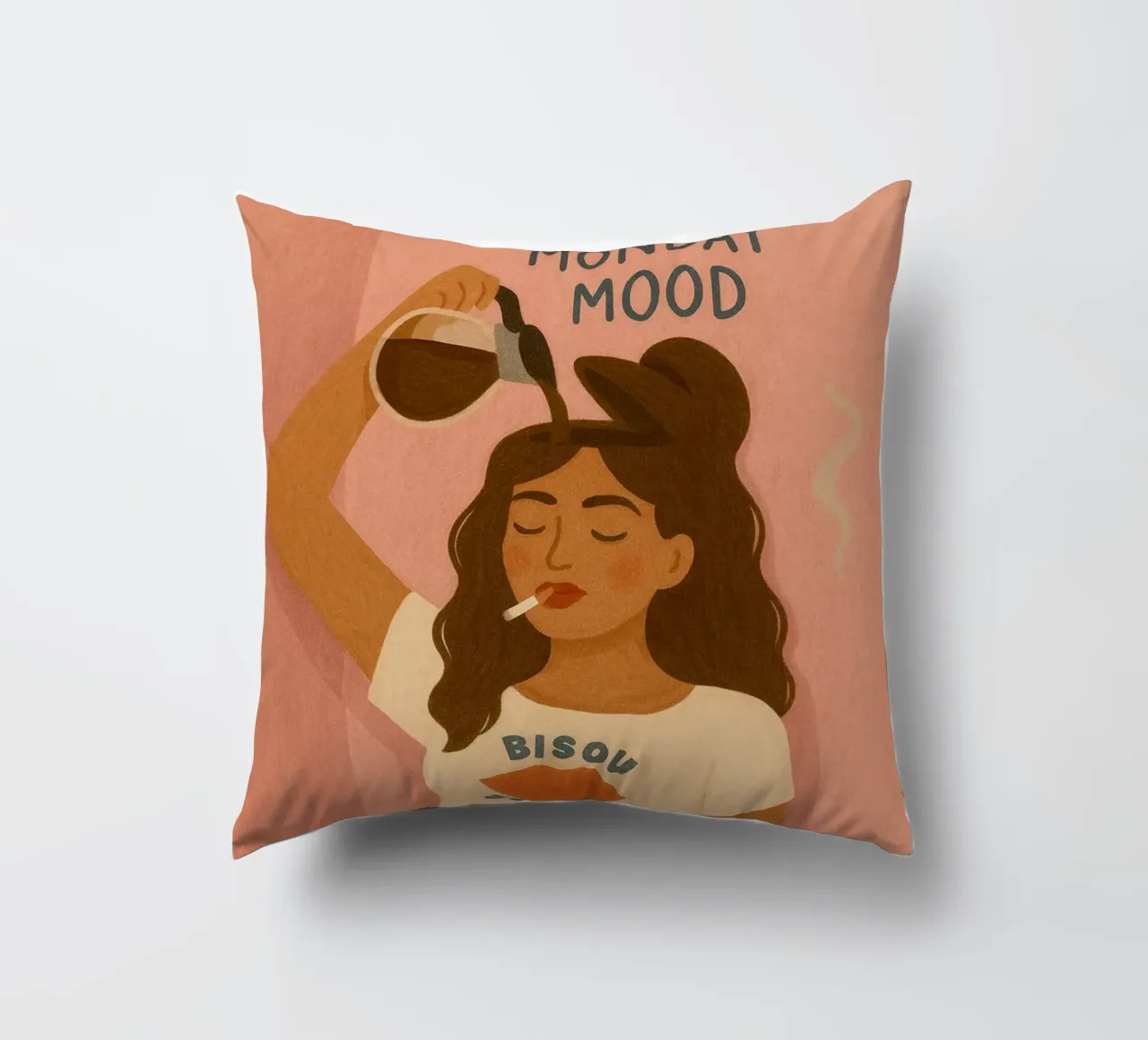 Monday Mood cuscino da PurePeachStudio