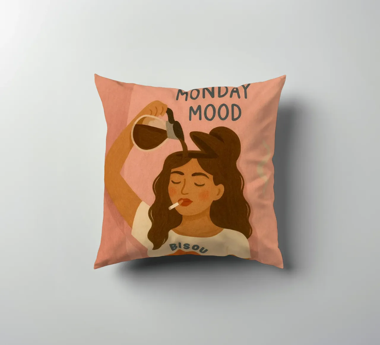 Monday Mood cuscino da PurePeachStudio