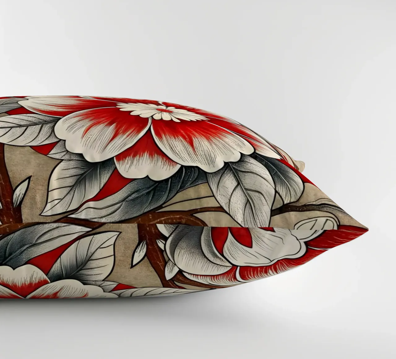 Fiori cremisi cuscino da Artistic-shop