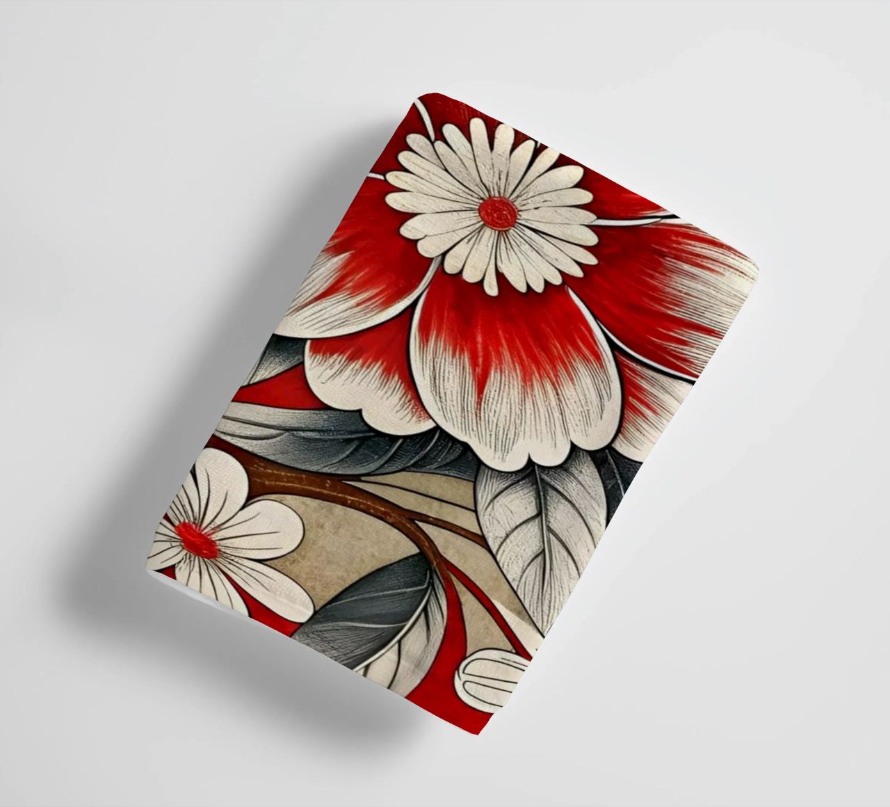 Fiori cremisi asciugamano da bagno da Artistic-shop