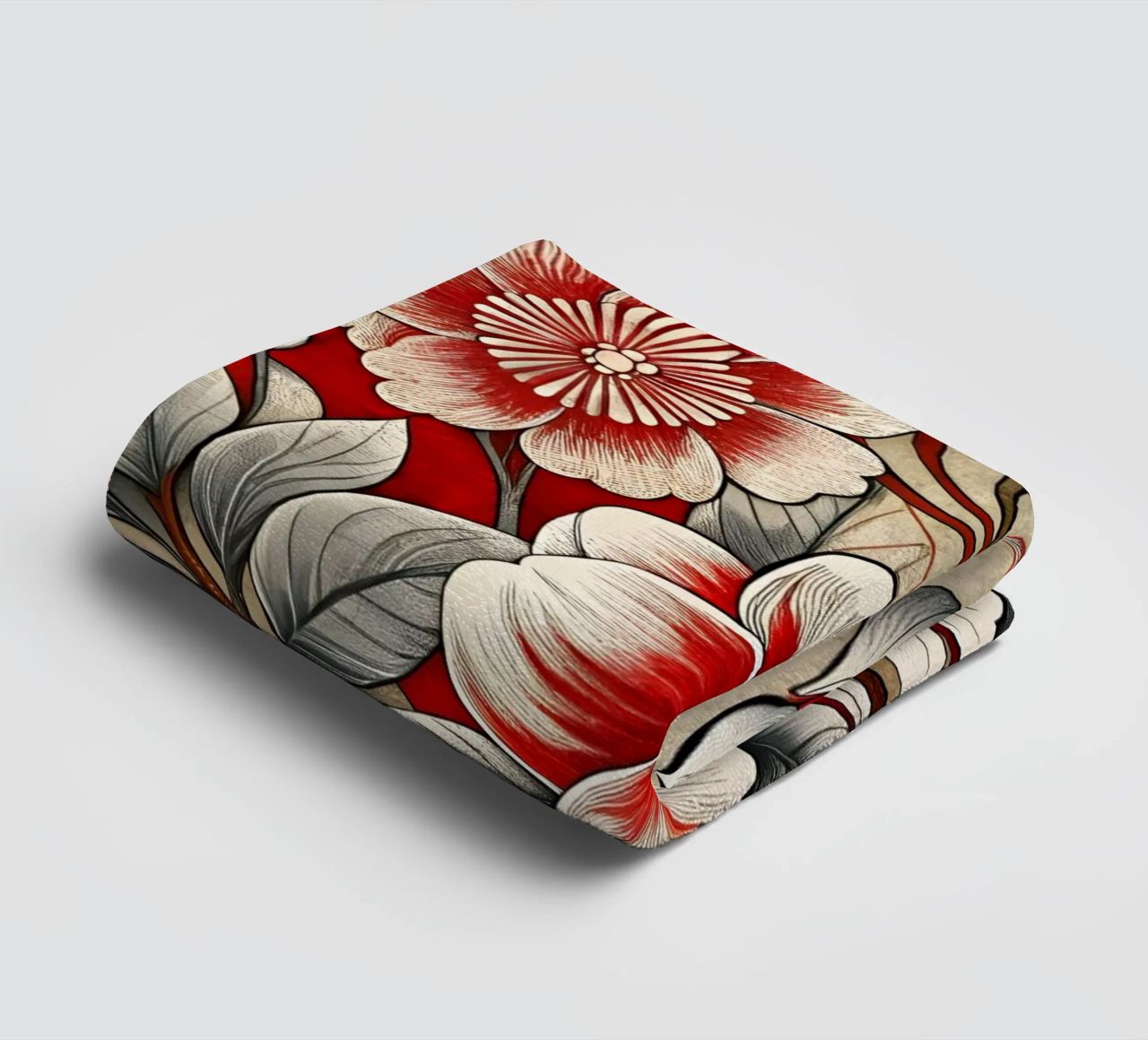Fiori cremisi asciugamano da bagno da Artistic-shop