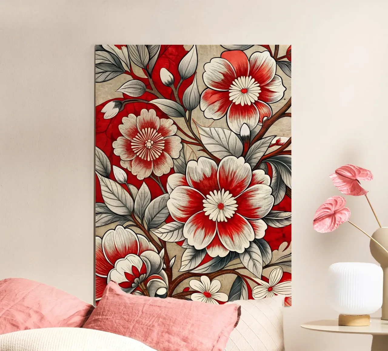 Fiori cremisi poster da Artistic-shop