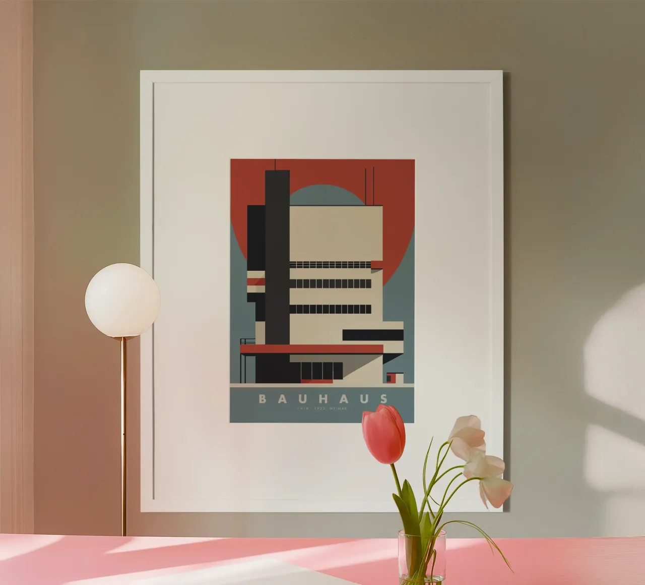 Bauhaus Architecture, Abstract Geometric Print hahnemühle by Bakara