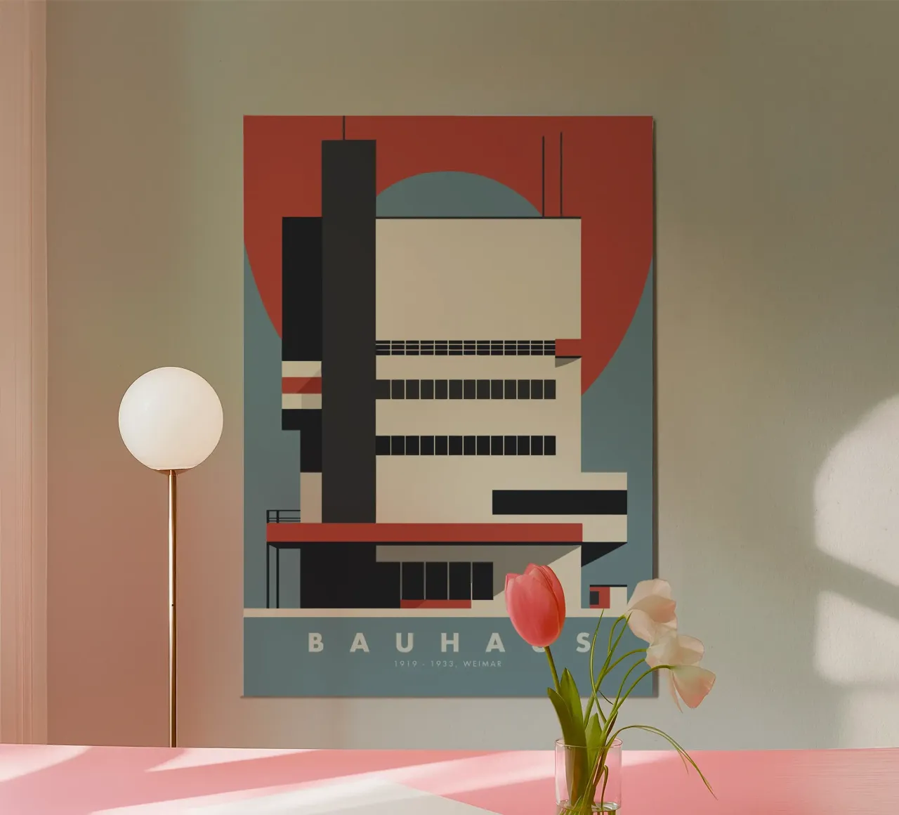 Bauhaus Architecture, Abstract Geometric Print hahnemühle by Bakara