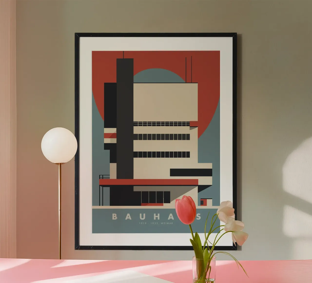Bauhaus Architecture, Abstract Geometric Print hahnemühle by Bakara