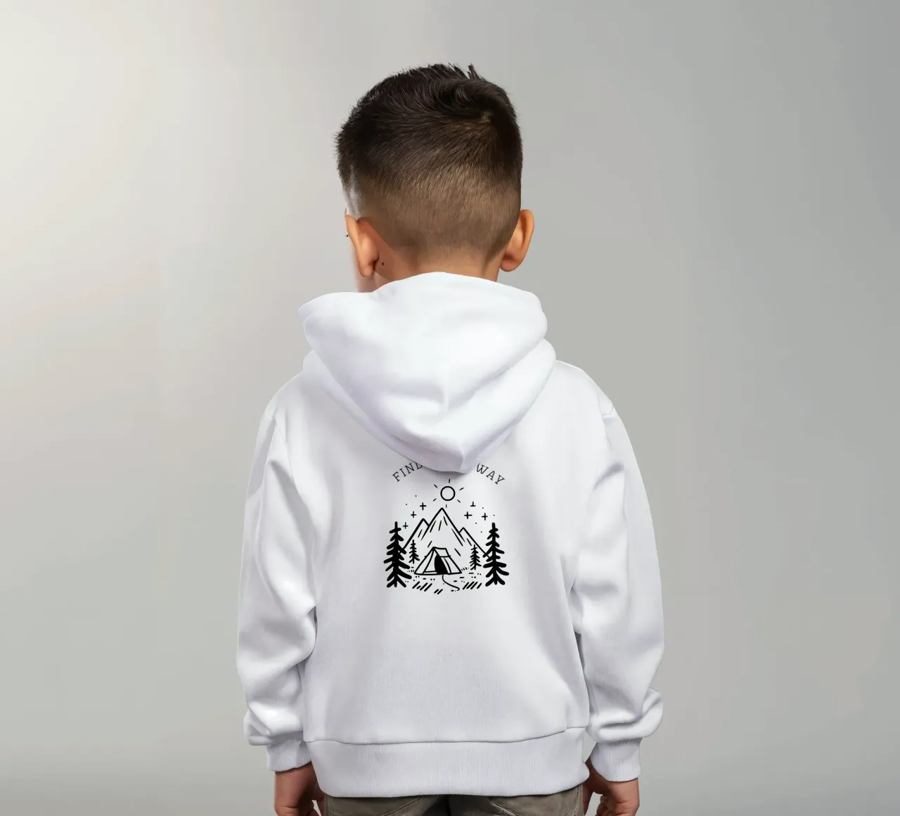 Find Your Way felpa bambino con cappuccio da PurePeachStudio