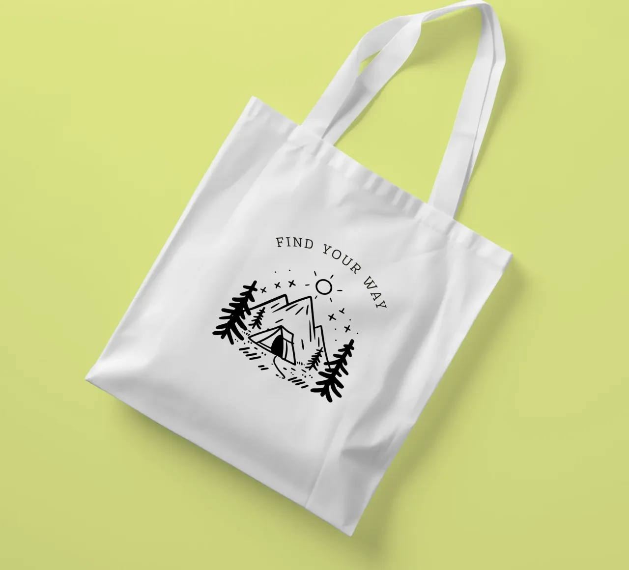 Find Your Way borsa in juta da PurePeachStudio