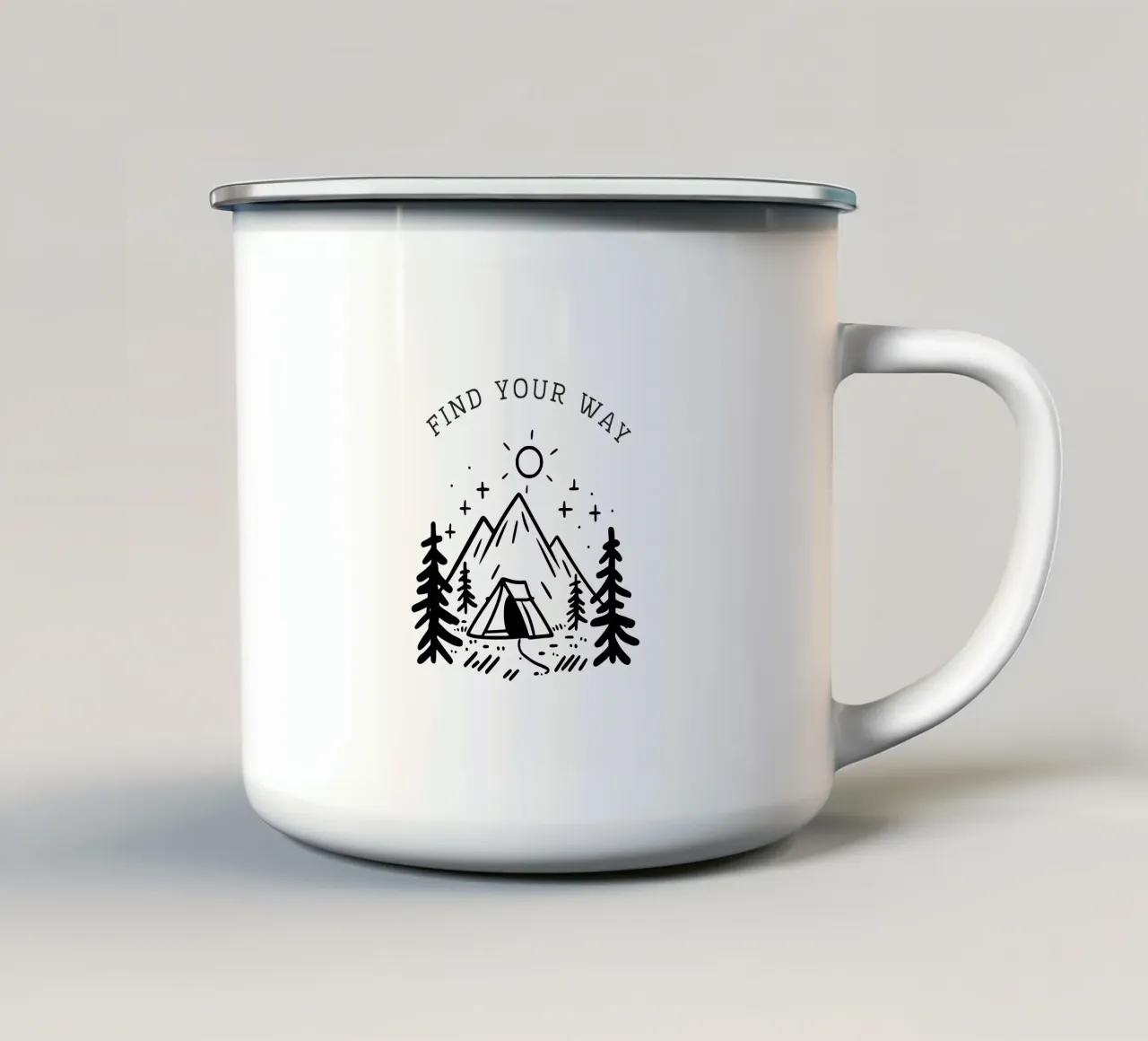 Find Your Way tazza in smalto da PurePeachStudio