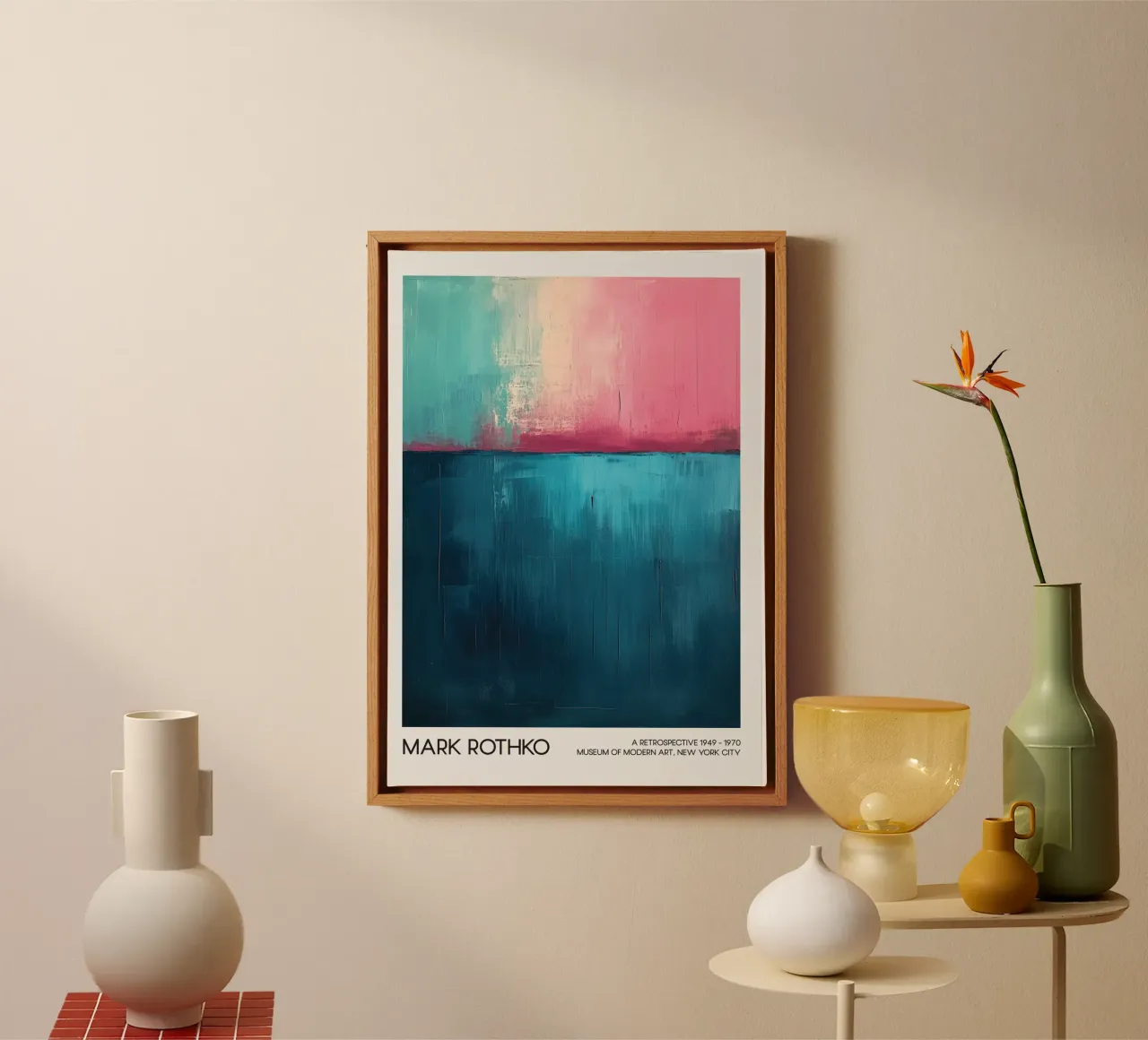 Mark Rothko abstracte kunst, kleurrijk expressionisme canvas van Bakara