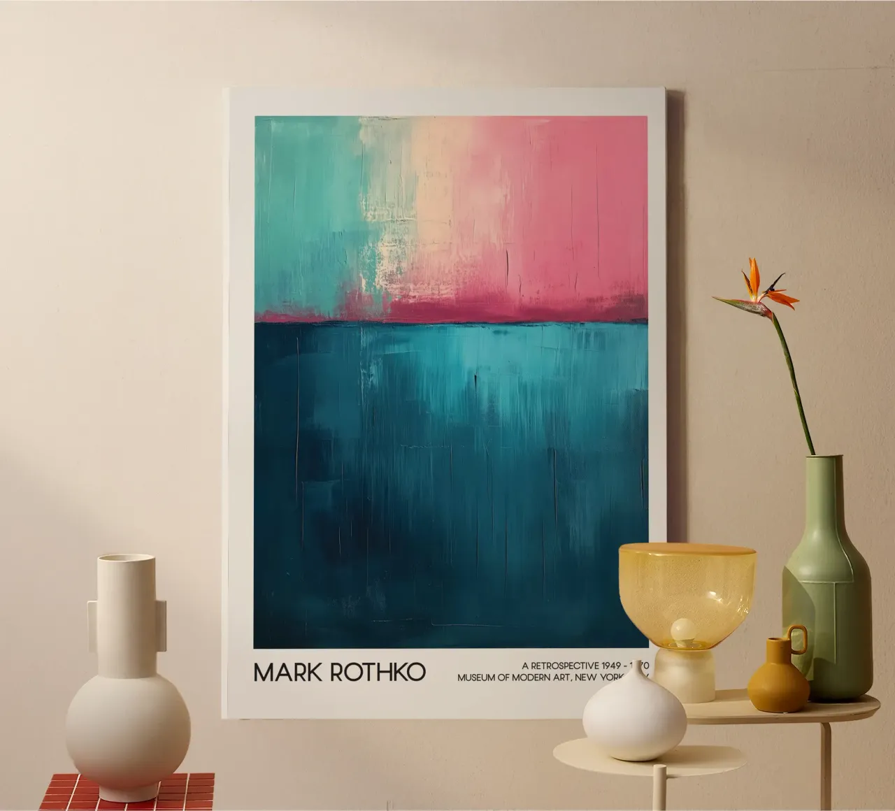 Mark Rothko abstracte kunst, kleurrijk expressionisme canvas van Bakara