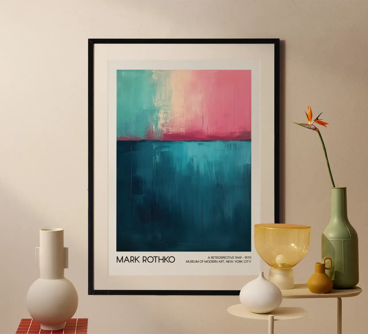 Mark Rothko abstracte kunst, kleurrijk expressionisme hahnemühle van Bakara