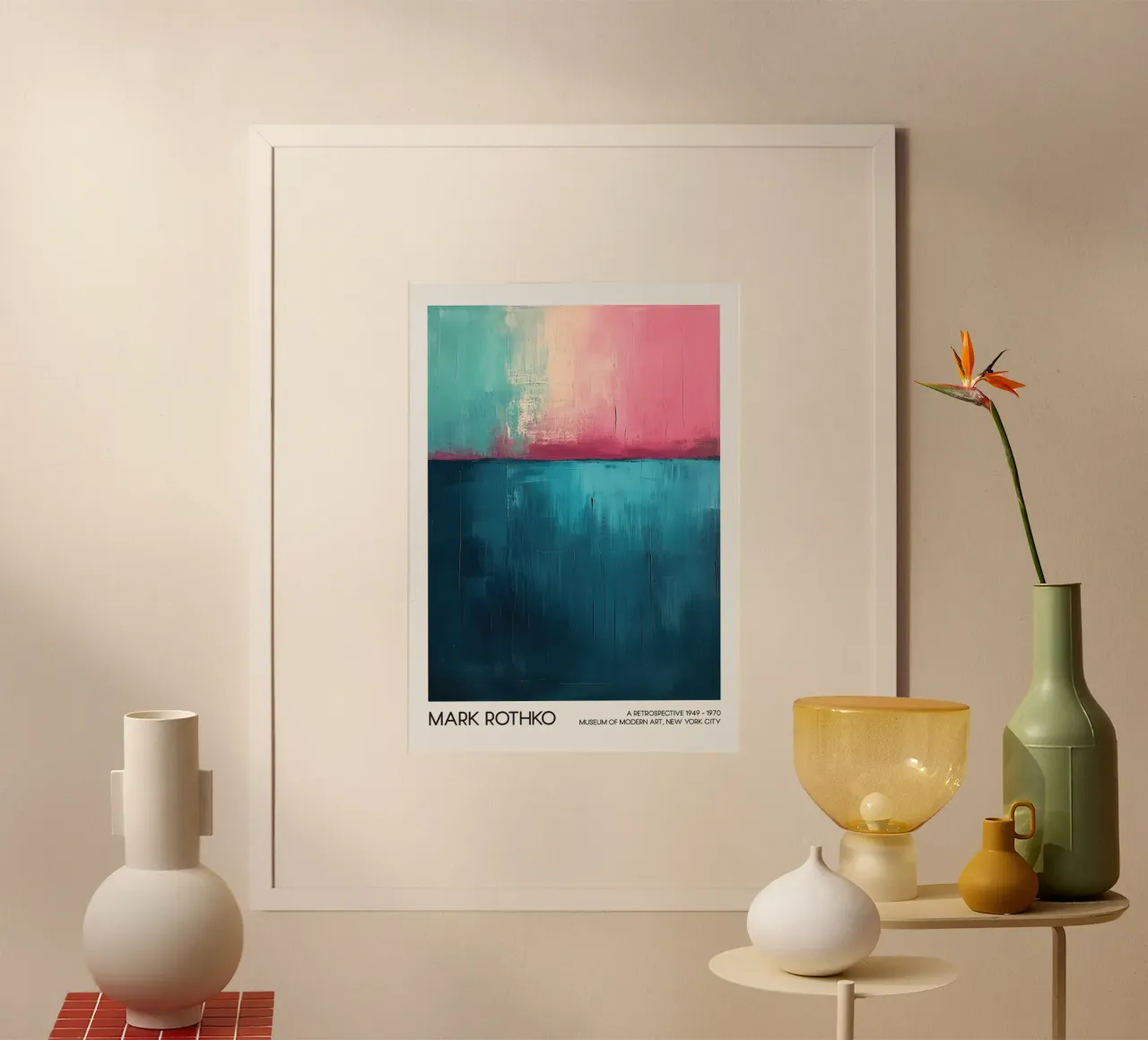 Mark Rothko abstracte kunst, kleurrijk expressionisme hahnemühle van Bakara