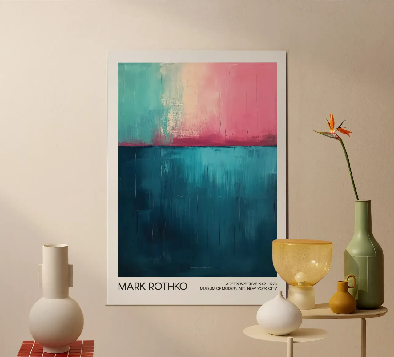 Mark Rothko abstracte kunst, kleurrijk expressionisme hahnemühle van Bakara