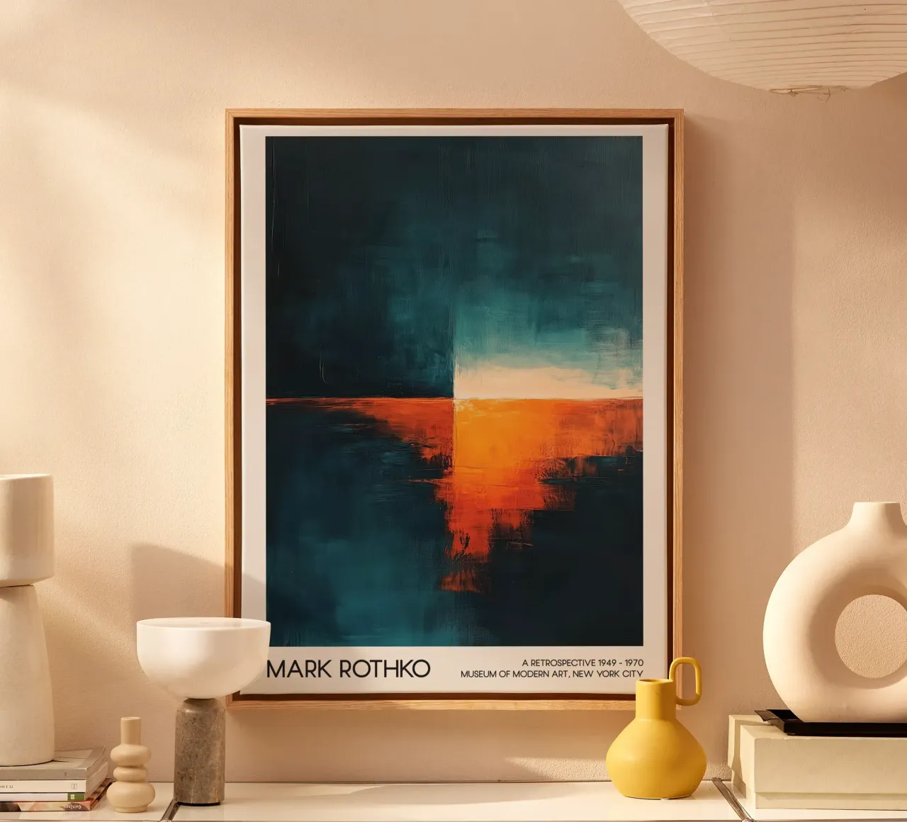 Mark Rothko abstract zeegezicht, abstracte kunst canvas van Bakara