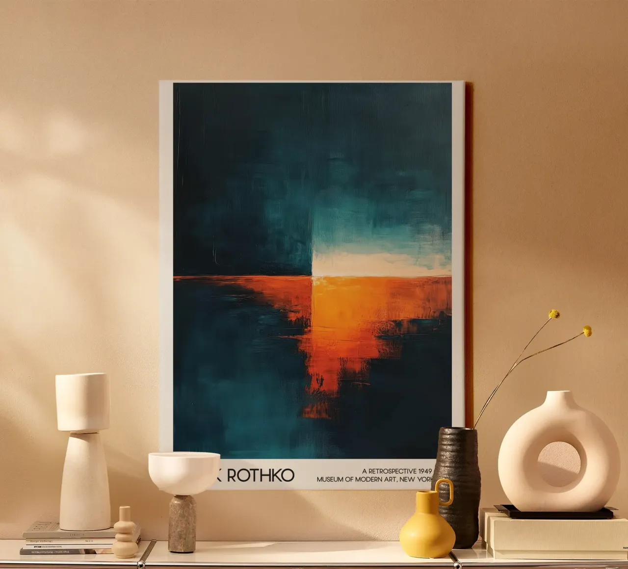Mark Rothko abstract zeegezicht, abstracte kunst canvas van Bakara