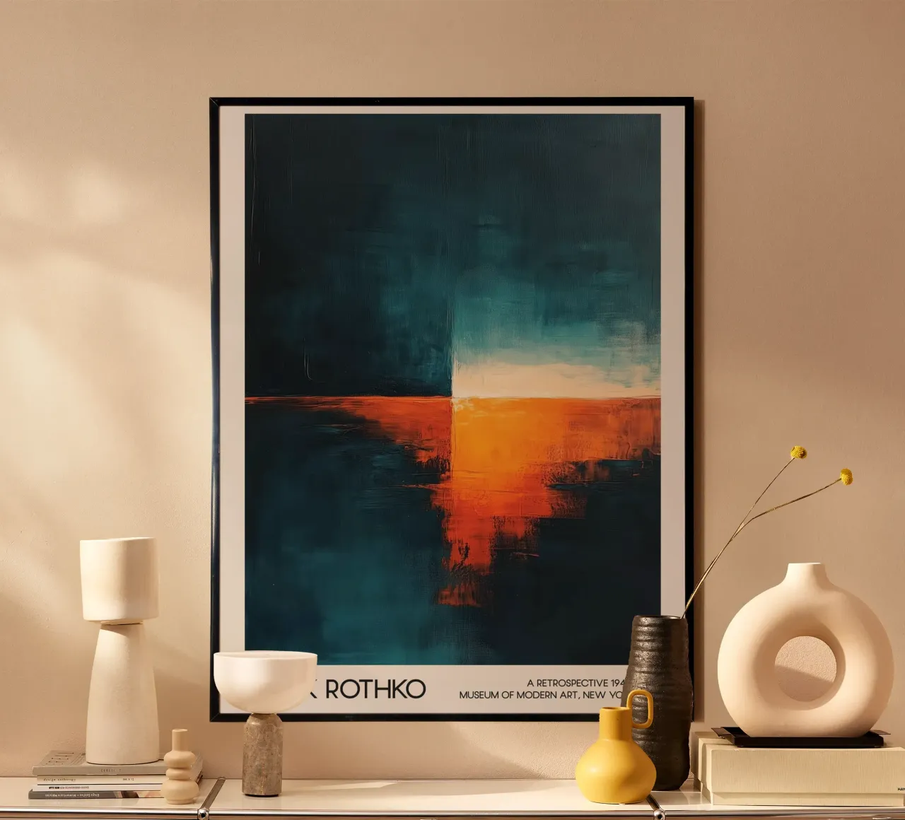 Mark Rothko abstract zeegezicht, abstracte kunst hahnemühle van Bakara