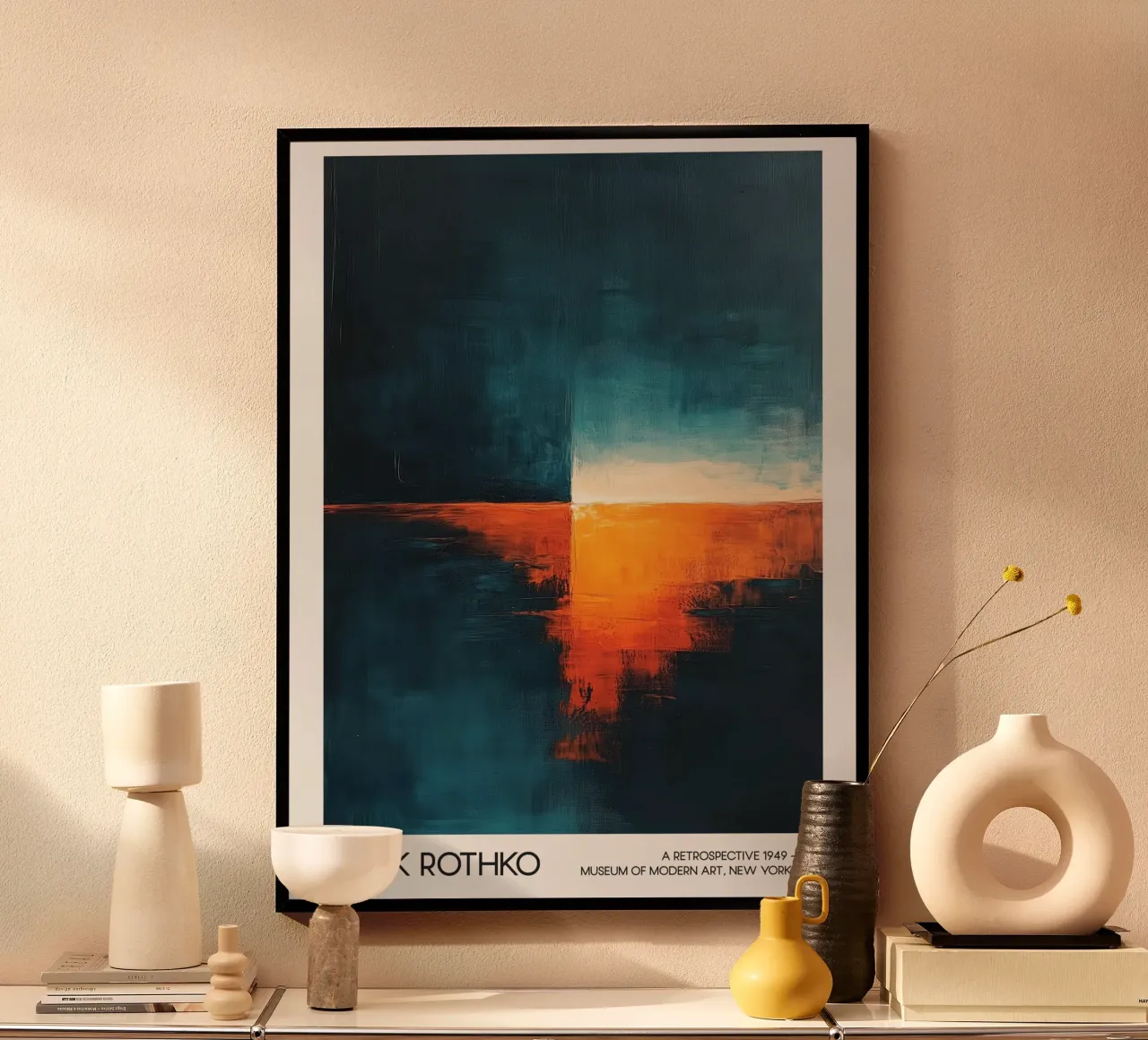 Mark Rothko abstract zeegezicht, abstracte kunst hahnemühle van Bakara