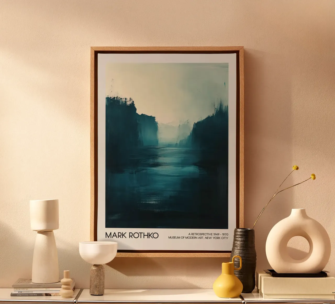 Mark Rothko abstract zeegezicht, abstract expressionisme canvas van Bakara