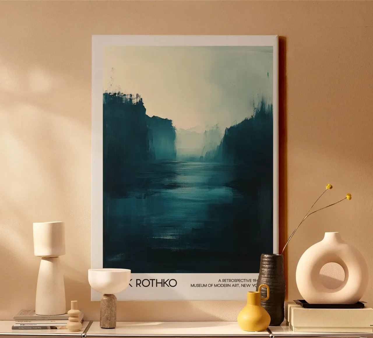 Mark Rothko abstract zeegezicht, abstract expressionisme canvas van Bakara