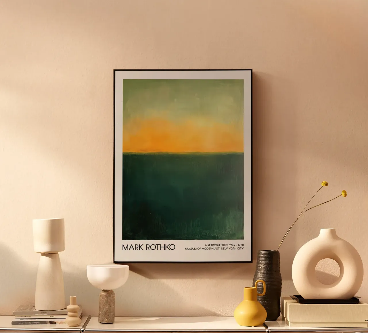 Mark Rothko abstract zeegezicht, abstract expressionisme acryl van Bakara