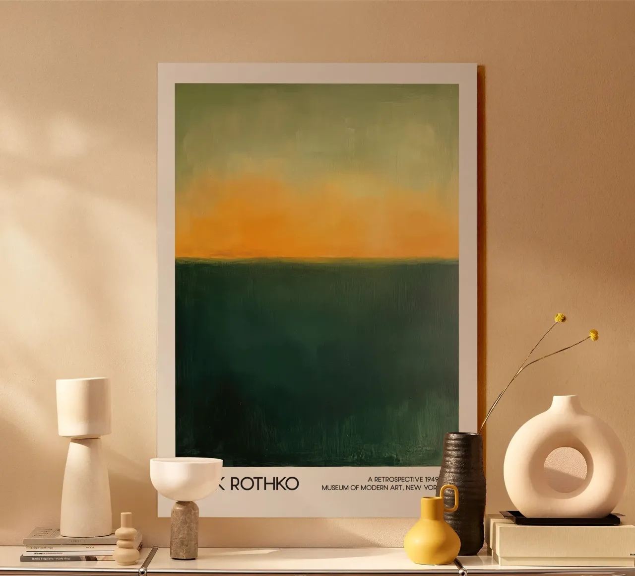 Mark Rothko abstract zeegezicht, abstract expressionisme acryl van Bakara