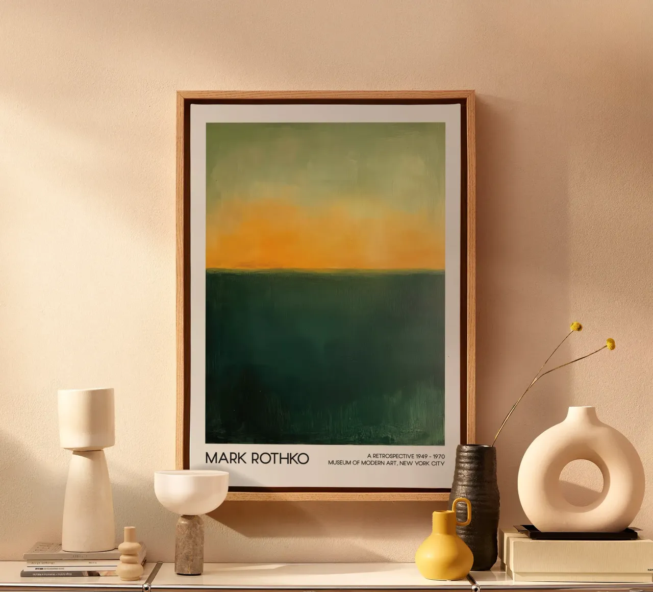 Mark Rothko abstract zeegezicht, abstract expressionisme canvas van Bakara
