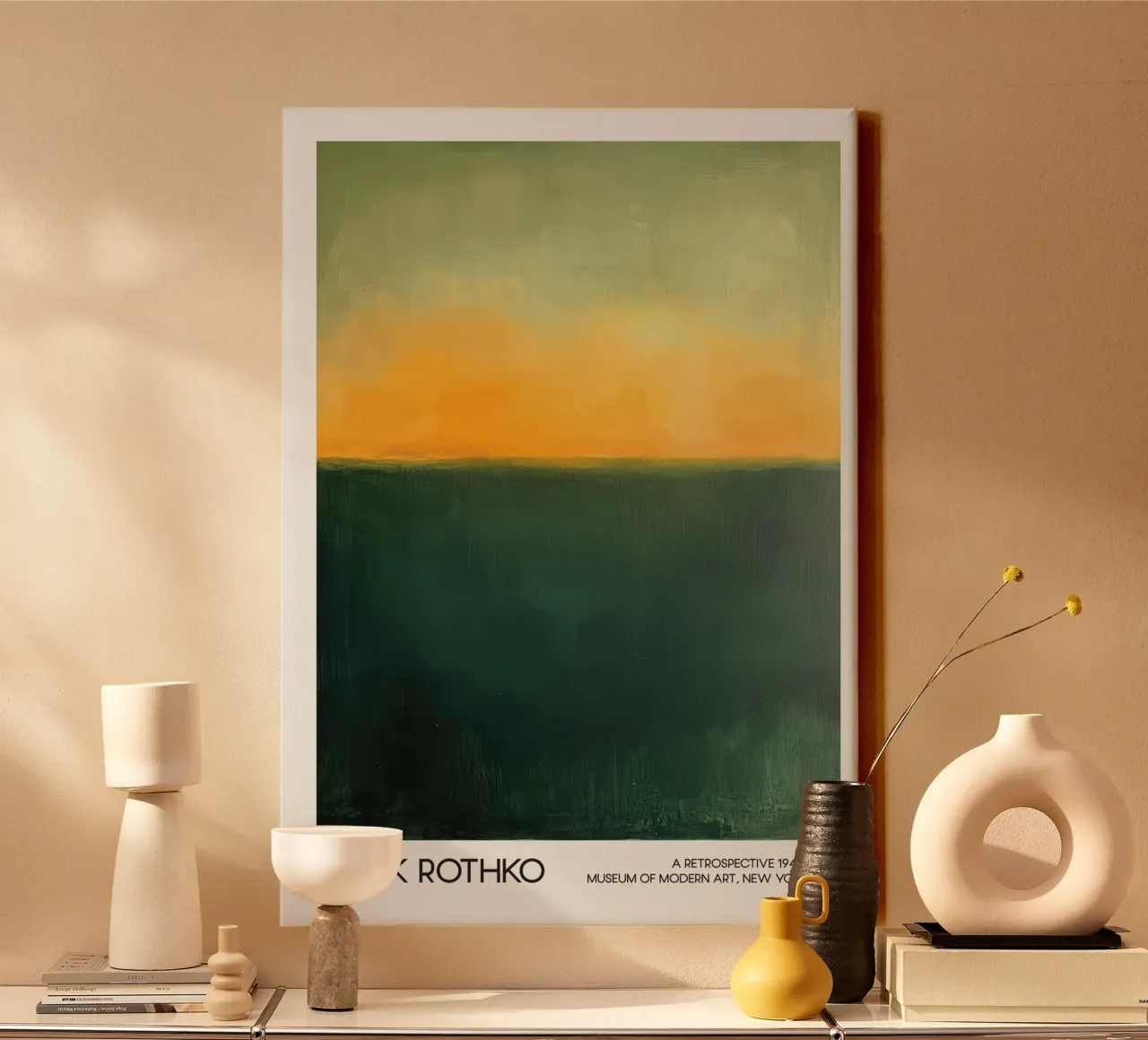 Mark Rothko abstract zeegezicht, abstract expressionisme canvas van Bakara