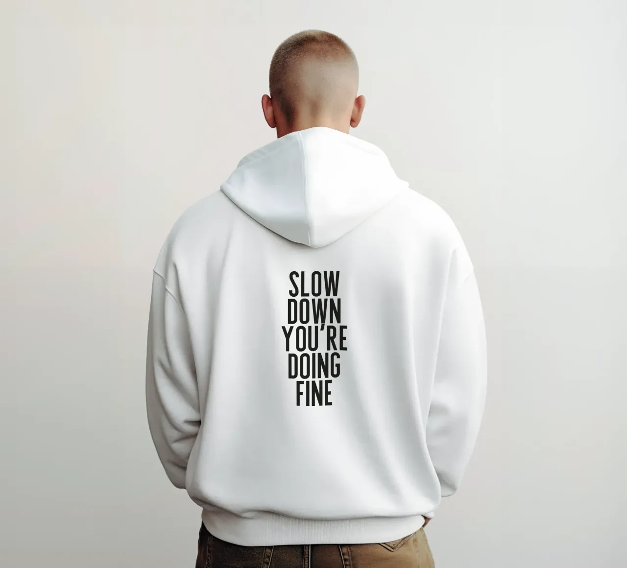 Slow Down felpa con cappuccio da PurePeachStudio
