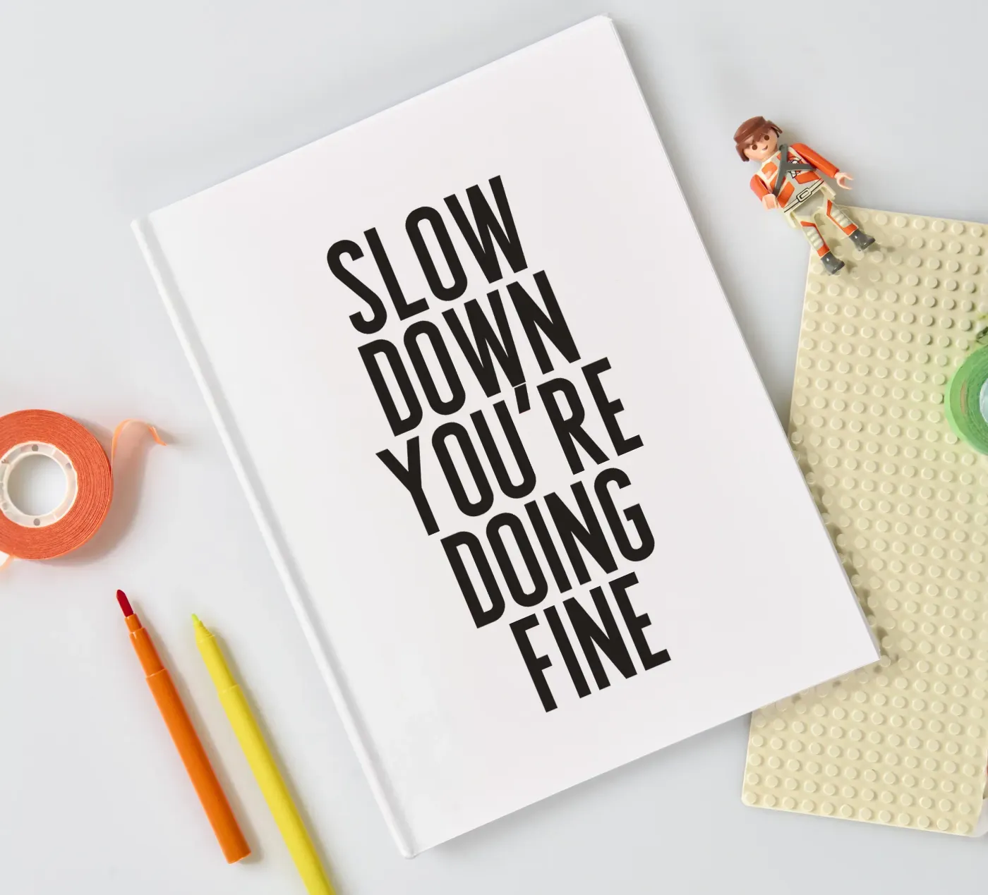Slow Down notebook by PurePeachStudio
