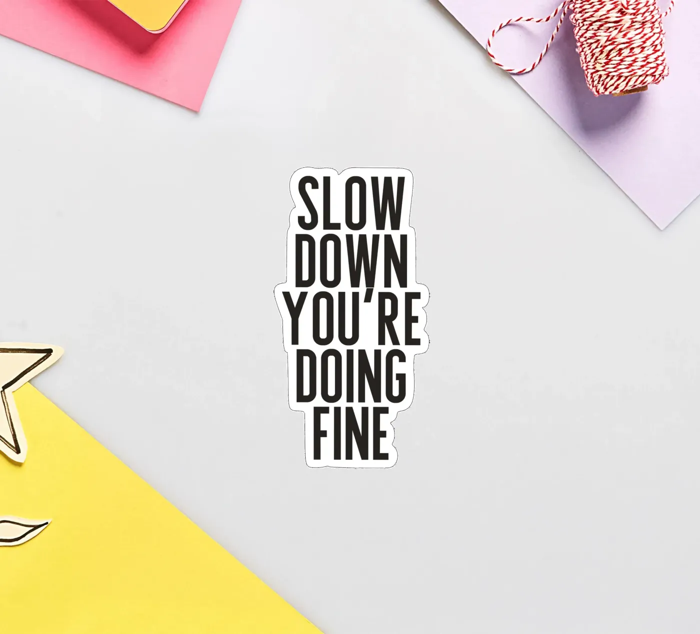 Slow Down Sticker von PurePeachStudio