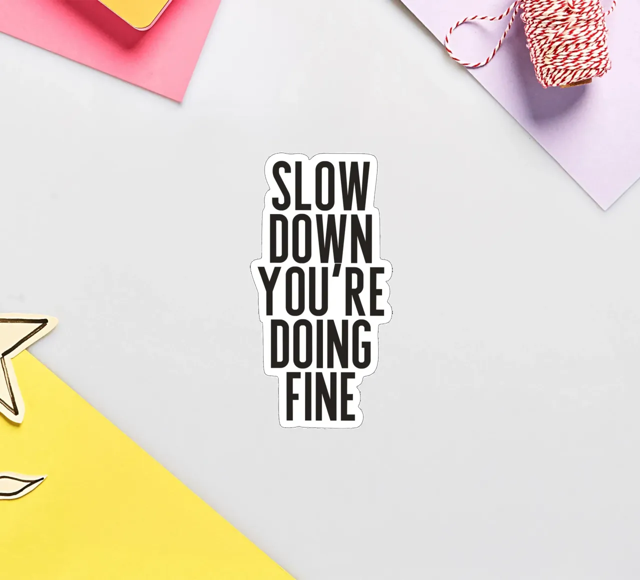 Slow Down sticker by PurePeachStudio