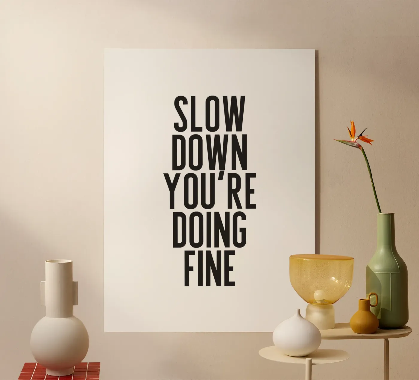 Slow Down plexiglas de PurePeachStudio