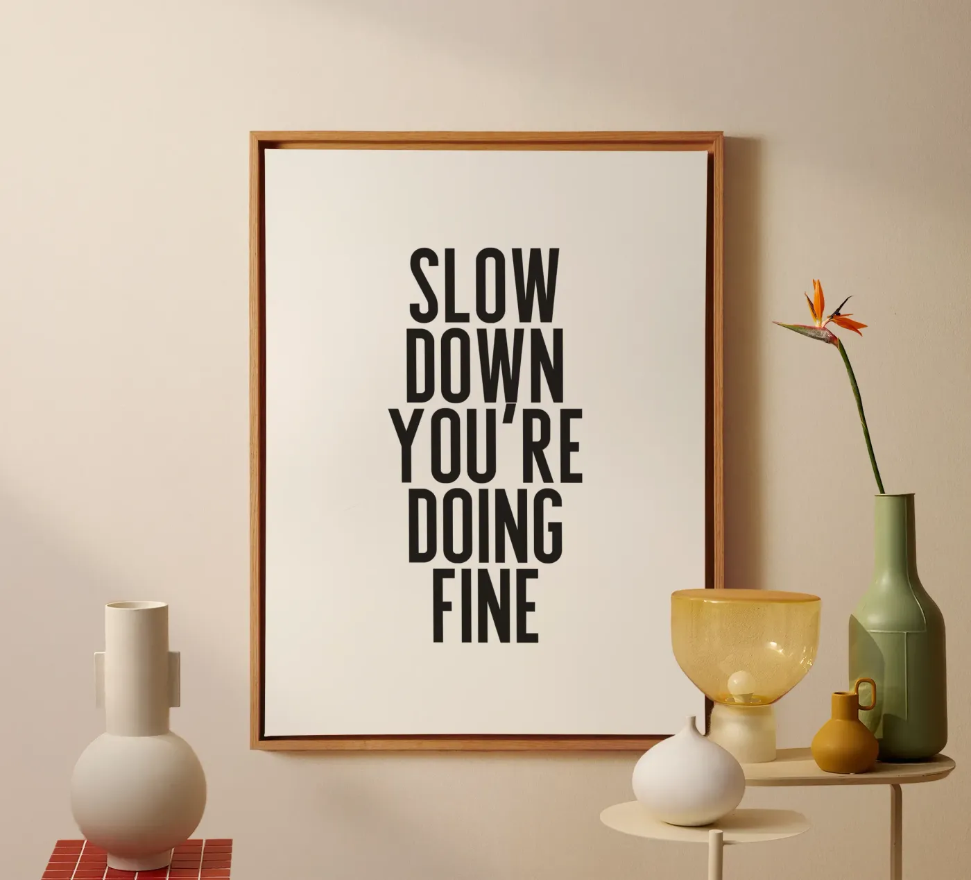 Slow Down canvas van PurePeachStudio