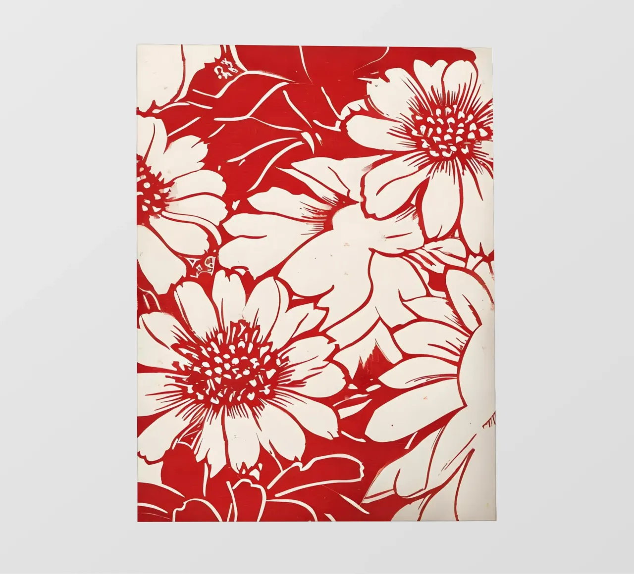 Crisantemi cremisi telo in pvc da Artistic-shop