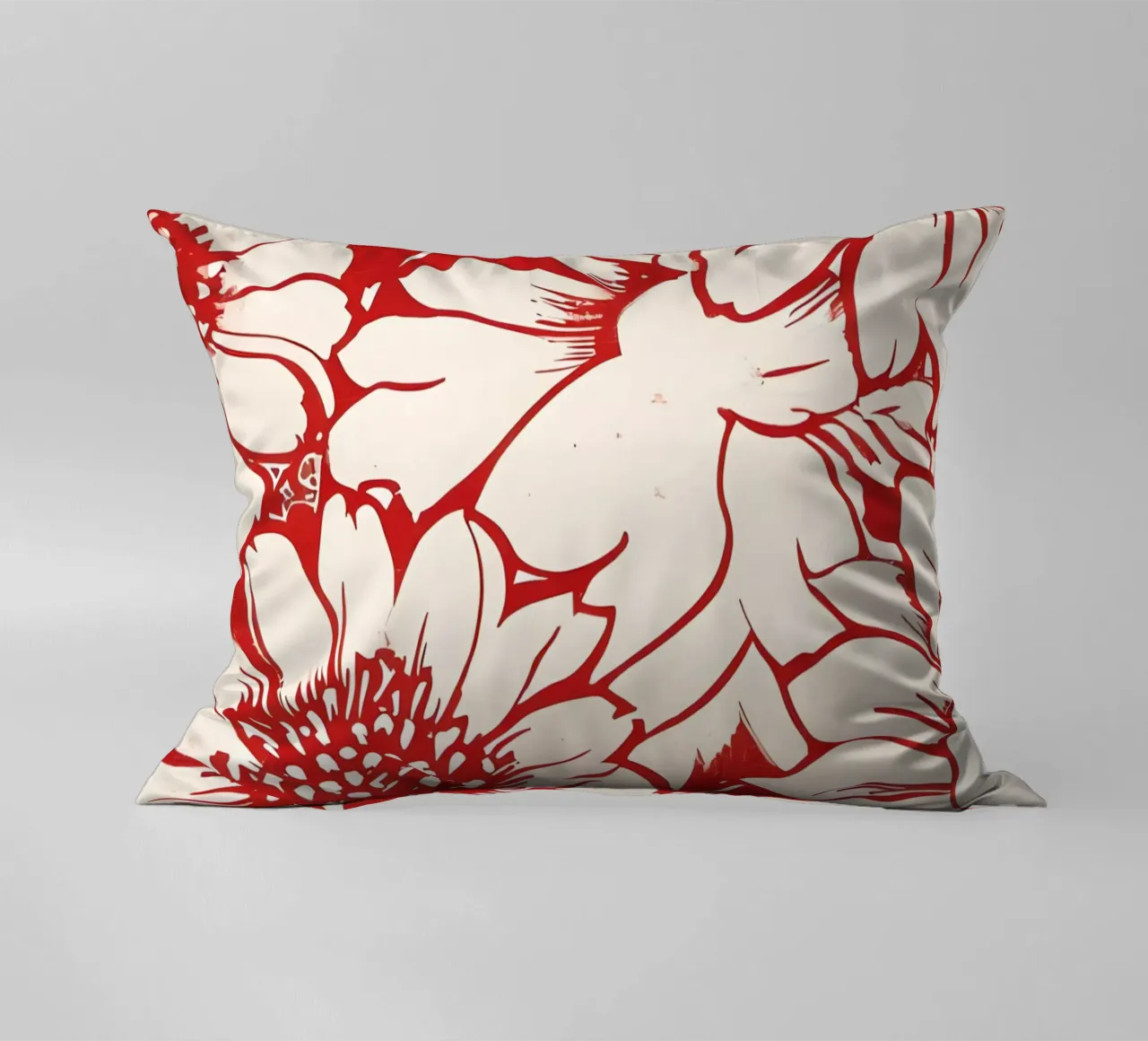 Crisantemi cremisi cuscino da Artistic-shop