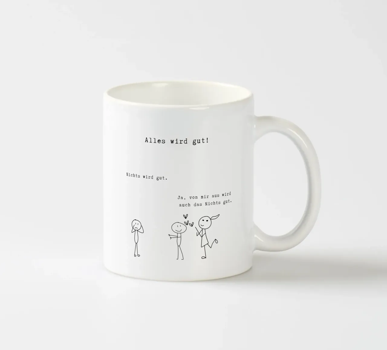 Alles wird gut ceramic mug by PurePeachStudio
