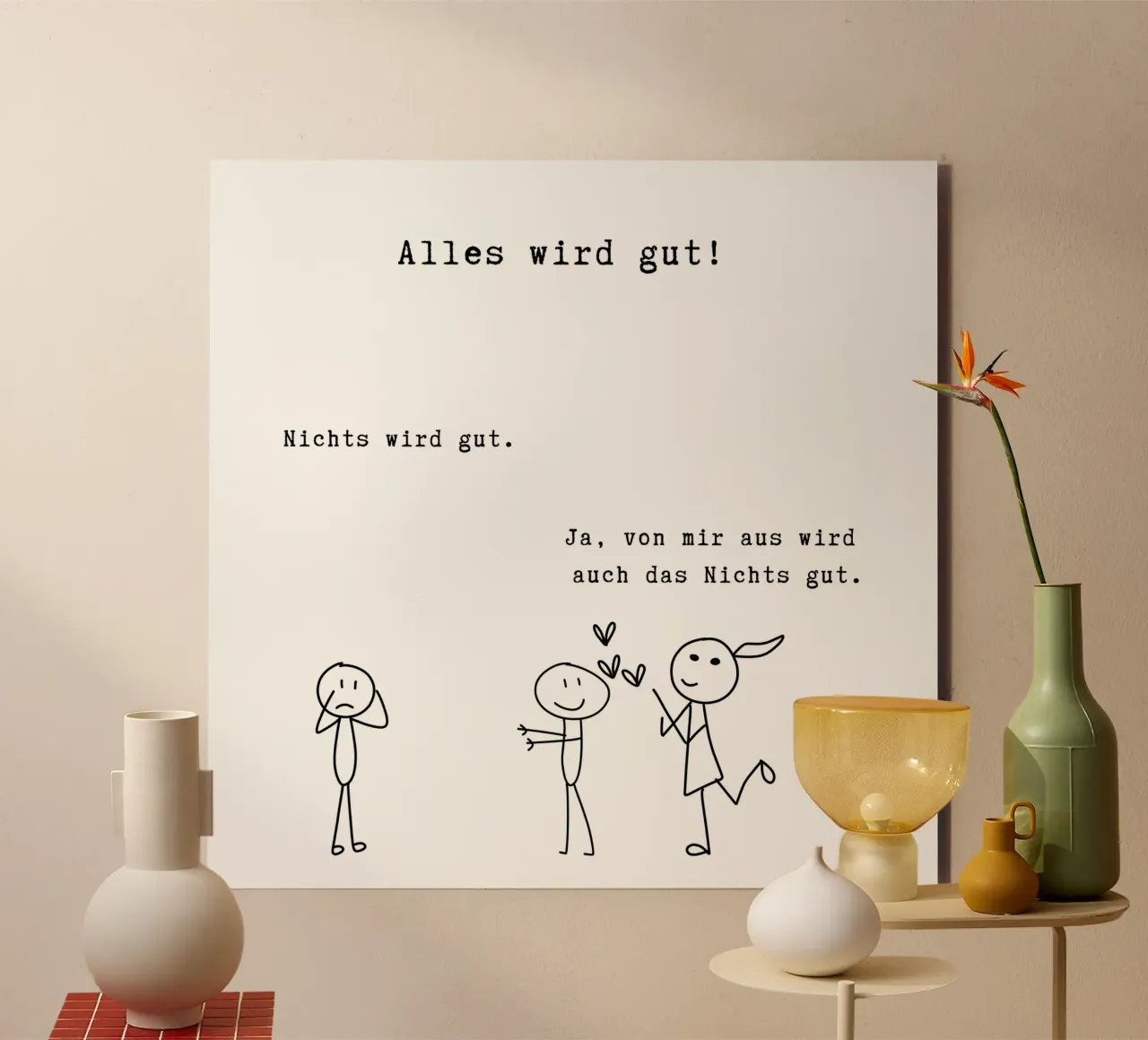 Alles wird gut alluminio dibond da PurePeachStudio