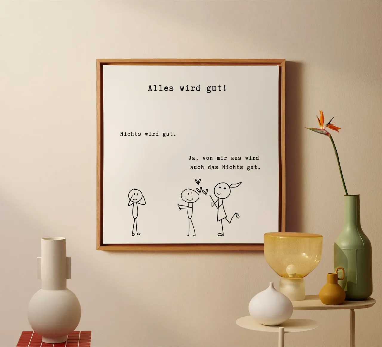 Alles wird gut tela da PurePeachStudio